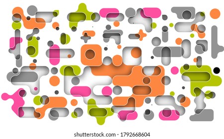 Seamless abstract pattern promotion dynamic geometric circle shapes. Pattern for cover design, poster, banner, card, greeting, business, decoration.