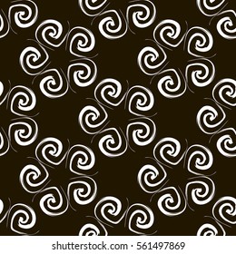 Seamless abstract pattern of psychedelic and fantastic elements. Vector illustration
