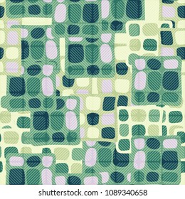 Seamless abstract pattern. Random variation. Uneven squares. Grid on the surface.