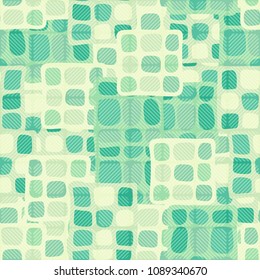 Seamless abstract pattern. Random variation. Uneven squares. Grid on the surface.
