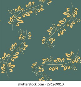 Seamless abstract pattern with red elements. Vector illustration