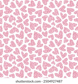 Seamless abstract pattern with red hearts. Seamless abstract pattern with pink hearts, vector background
