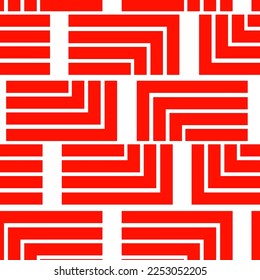 
seamless abstract pattern in red and white tones in the form of an ornament for printing on fabrics, packaging, wallpaper, covers, as well as for interior decoration and other illustrations