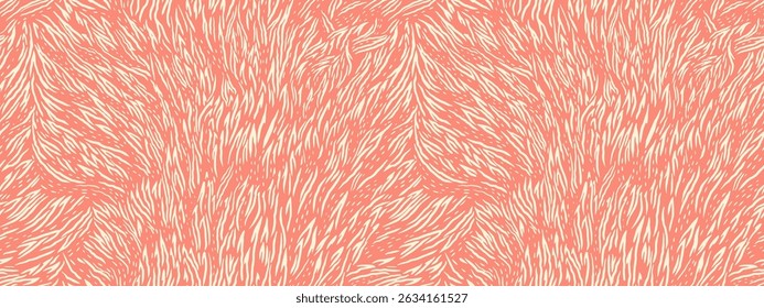 Seamless abstract pattern resembling animal fur or zebra stripes on a orange background. Print bi color for textiles, modern graphic designs. Bold contrast for stylish and artistic projects