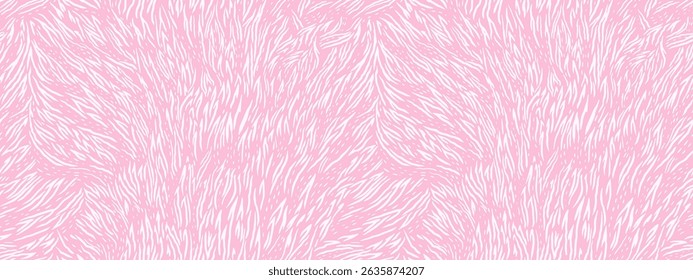 Seamless abstract pattern resembling animal fur or zebra stripes on a pastel pink background. Print bi color for textiles, wallpapers, or modern graphic designs. Stylish and artistic projects
