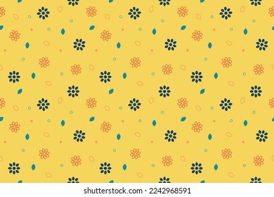 Nahtlose abstrakte Muster im Retro-Stil. Gelbe geometrische Formen, Hintergrund. Gelbes Umhüllungspapier. Bauhaus minimalistische Grunge Textur. Abstrakter bunter, funky Hintergrund.