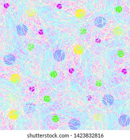 Seamless abstract pattern. The rewound thread, the texture of the sisal. Bright and unusual background with decorative elements.