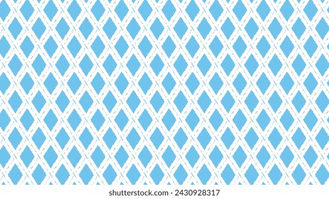 seamless abstract pattern with  rhombuses in blue and white for fabric home wear surface design packaging vector