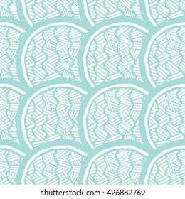 Seamless abstract pattern with scales. Limpet shell color. Vector illustration