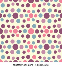 Seamless abstract pattern in scribble style with the image of circles.
