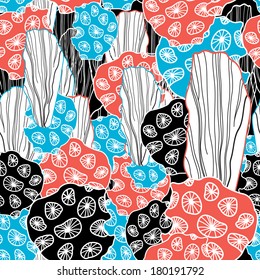 seamless abstract pattern of sea coral graphic  