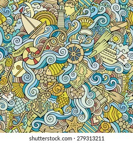 Seamless abstract pattern sealife and marine background