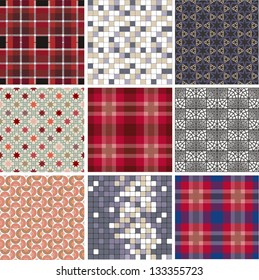 seamless abstract pattern set