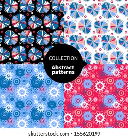 Seamless abstract pattern set 