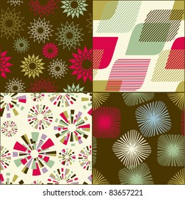 Seamless abstract  pattern set for fabric and furniture.