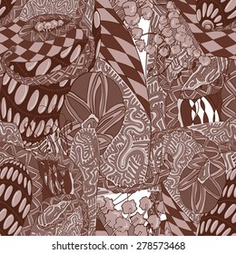 Seamless abstract pattern in shades brown & chocolate