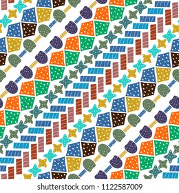 Seamless abstract pattern with shapes and elements. Creative Vector trendy texture. Using for print on the wall, clothes