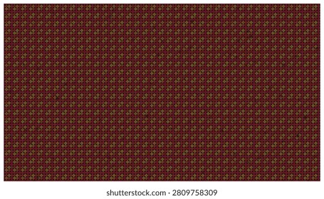 Seamless abstract pattern showcasing ornate flower grid design with intense golden yellow glowing details against deep rich red background digital art.