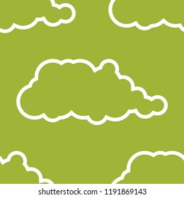 seamless abstract pattern with silhouette of cloud