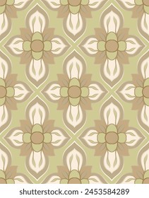 Seamless abstract pattern. Simple vector damask ornament. Pastel color background for wallpaper, textile, carpet and any surface. 