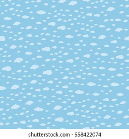 Seamless abstract pattern with the sky in the clouds. Vector illustration.
