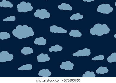Seamless abstract pattern with the sky in the clouds. Vector illustration