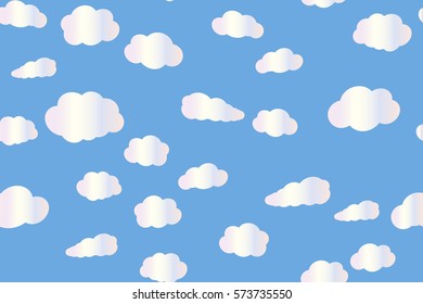 Seamless abstract pattern with the sky in the clouds. Vector illustration