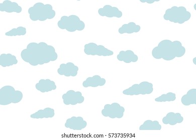 Seamless abstract pattern with the sky in the clouds. Vector illustration