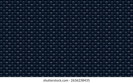 Seamless abstract pattern with small bunch of flower in light gray blue on dark blue  background. Vector illustration, for masculine shirt lady dress cloth cover decoration  all over print art beauty 