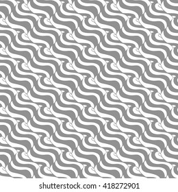 Seamless abstract pattern in smoky white and light gray colors. Vector illustration.