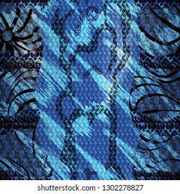 Seamless abstract pattern with snake skin