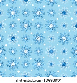 Seamless abstract pattern with a pattern of snowflakes.

