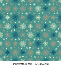 Seamless abstract pattern with a pattern of snowflakes.
