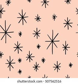 Seamless abstract pattern with snowflakes for winter holidays design