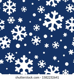 Seamless abstract pattern with snowlakes.  