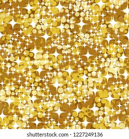 Seamless abstract pattern. Sparkling gold placer.