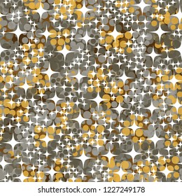 Seamless abstract pattern. Sparkling gold placer.