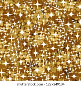 Seamless abstract pattern. Sparkling gold placer.