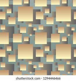 Seamless abstract pattern. Pattern of squares. 3D-effect. Multilayer pattern. Pattern for decor. For decoration of fabric, paper, Wallpaper.