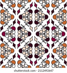 Seamless abstract pattern with squares. Print on fabric for pastel and table linen. Vector.