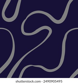 Seamless abstract pattern with squiggles and scribbles. Weaved curved lines. Chaotic ink scribbles decorative texture. Messy doodles, wavy and curly lines