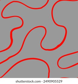 Seamless abstract pattern with squiggles and scribbles. Weaved curved lines. Chaotic ink scribbles decorative texture. Messy doodles, wavy and curly lines