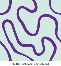 Seamless abstract pattern with squiggles and scribbles. Weaved curved lines. Chaotic ink scribbles decorative texture. Messy doodles, wavy and curly lines