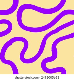 Seamless abstract pattern with squiggles and scribbles. Weaved curved lines. Chaotic ink scribbles decorative texture. Messy doodles, wavy and curly lines