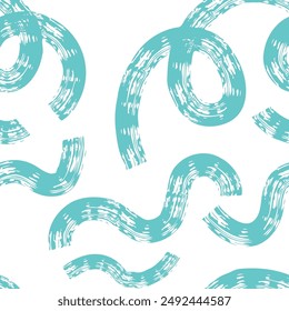 Seamless abstract pattern with squiggles and scribbles. Weaved curved lines. Chaotic ink scribbles decorative texture. Messy doodles, wavy and curly lines