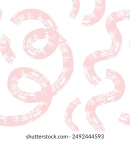 Seamless abstract pattern with squiggles and scribbles. Weaved curved lines. Chaotic ink scribbles decorative texture. Messy doodles, wavy and curly lines
