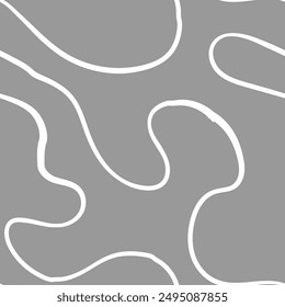 Seamless abstract pattern with squiggles and scribbles. Weaved curved lines. Chaotic ink scribbles decorative texture. Messy doodles, wavy and curly lines