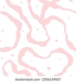 Seamless abstract pattern with squiggles and scribbles. Weaved curved lines. Chaotic ink scribbles decorative texture. Messy doodles, wavy and curly lines
