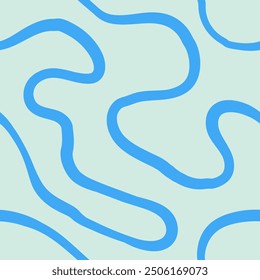 Seamless abstract pattern with squiggles and scribbles. Weaved curved lines. Chaotic ink scribbles decorative texture. Messy doodles, wavy and curly lines