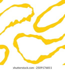 Padrão abstrato contínuo com rabiscos e rabiscos. Linhas curvas tecidas. A tinta caótica rabisca a textura decorativa. Rabiscos bagunçados, linhas onduladas e encaracoladas
